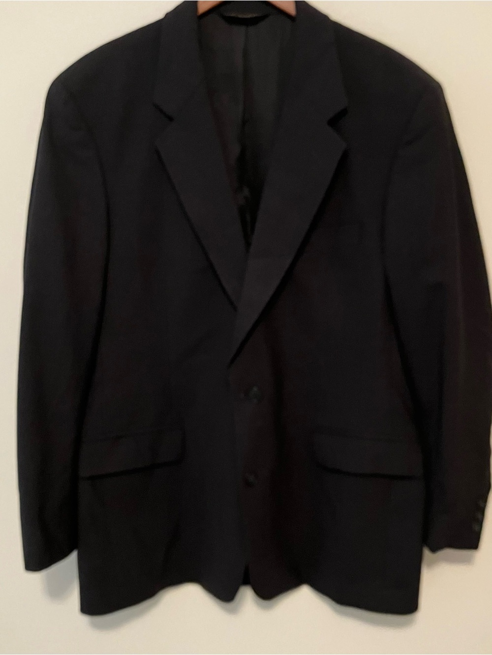 Brooks Brothers Brooksease Blazer Sport Coat Mens 41 R Black Wool Blend Classic